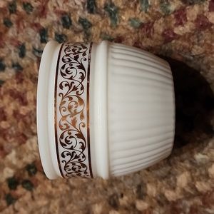 Vintage Avon Milk Glass Vanity Jar, Missing Lid